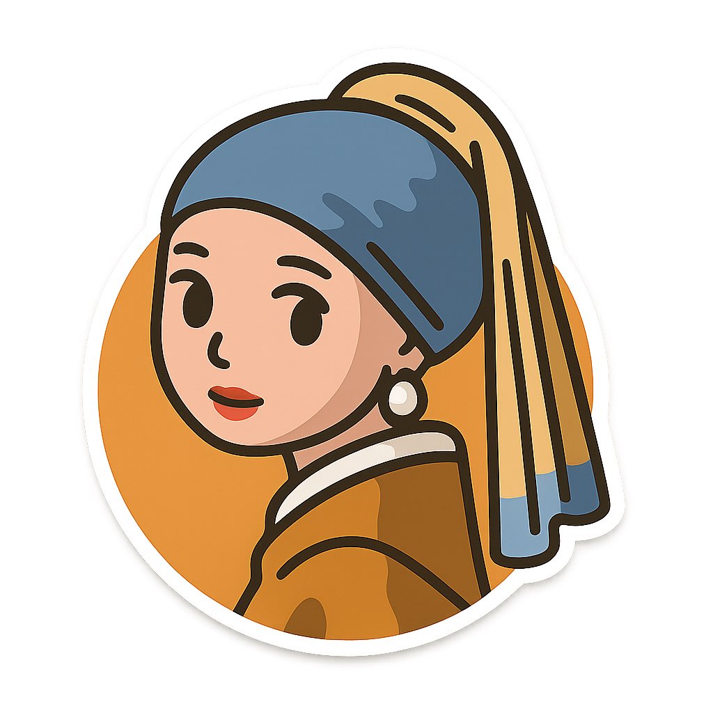 Flat sticker