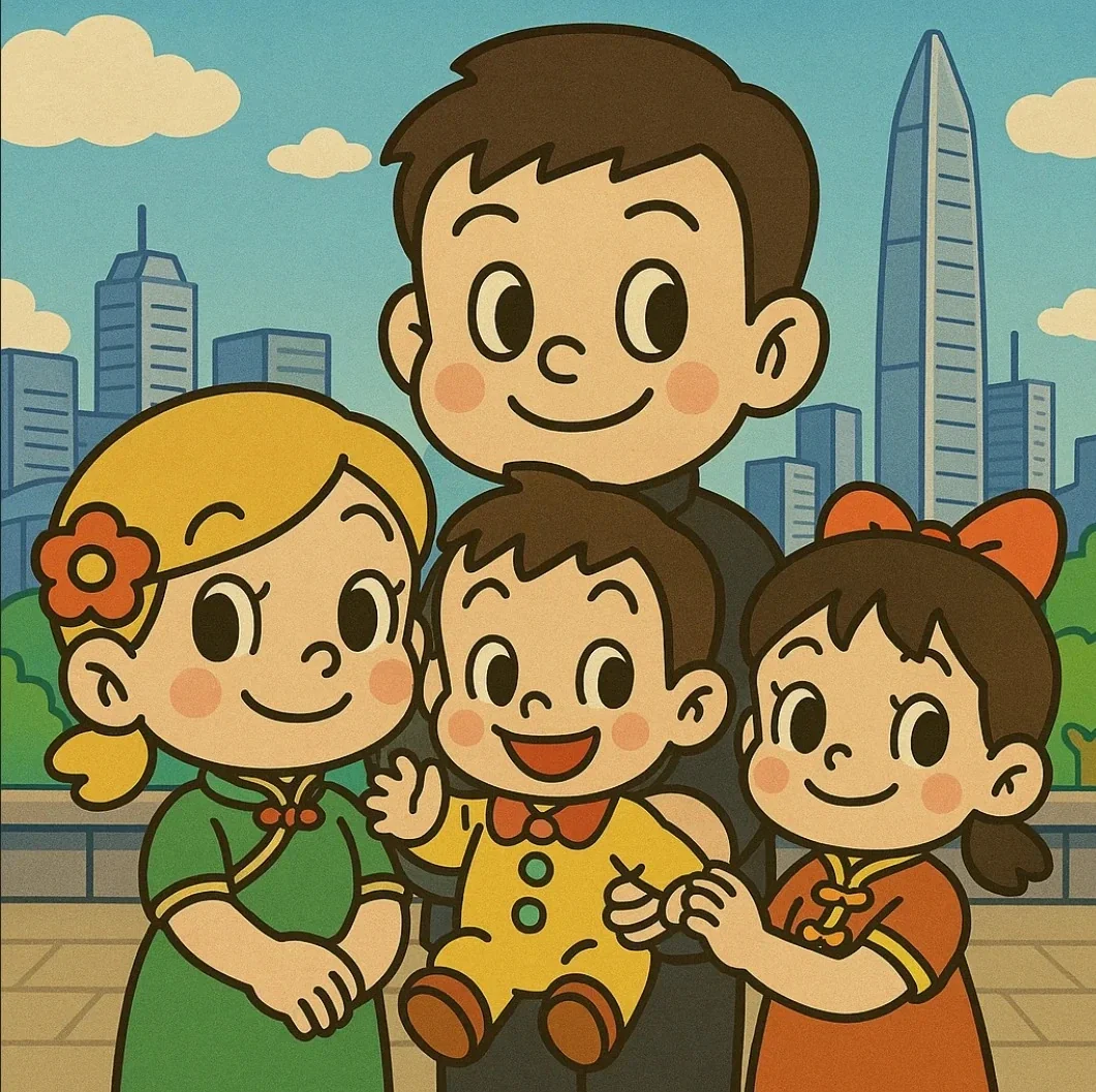 family ai photo with fujiya style created by heyimg.net